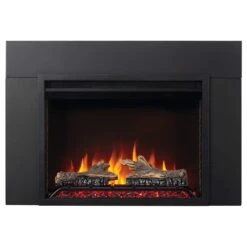 Napoleon NEFB26H-NEFTK2636 Cineview 26-Inch Electric Fireplace Insert With Logs, Crystal Media, Remote & 5-Inch Surround -Heating Equipment Store nefb26h neftk2636 c 12 20 1