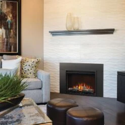 Napoleon NEFB30H-NEFTK3040 Cineview 30-Inch Electric Fireplace Insert With Logs, Crystal Media, Remote & 5-Inch Surround