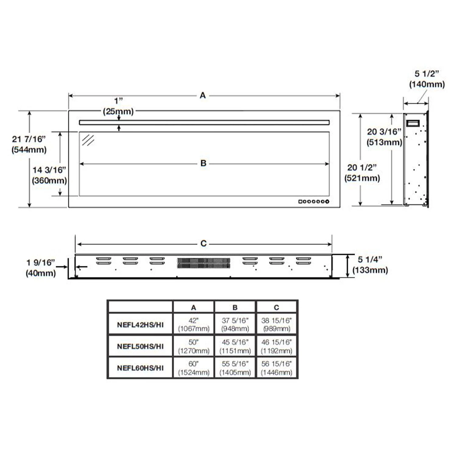 Napoleon NEFL Purview Series Linear Wall Mount Electric Fireplace 5 Napoleon NEFL Purview Series Linear Wall Mount Electric Fireplace - Image 5