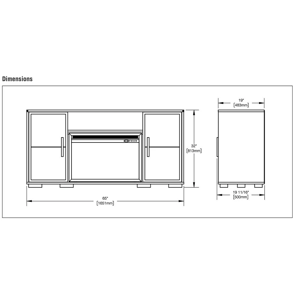 Napoleon NEFP30-3620RLB Hayworth Electric Fireplace TV Stand With 30-Inch Cineview Firebox 7 Napoleon NEFP30-3620RLB Hayworth Electric Fireplace TV Stand With 30-Inch Cineview Firebox - Image 7