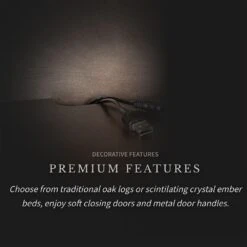 Napoleon NEFP30-3820AW Charlotte Electric Fireplace TV Stand With 30-Inch Cineview Firebox -Heating Equipment Store nefp30 3820aw feat c 02 22