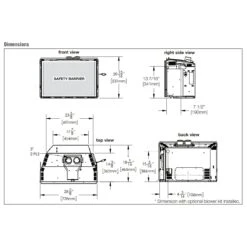 Napoleon GDI3N-1 Oakville Series Millivolt Ignition Direct Vent Gas Fireplace Insert -Heating Equipment Store oakville g3 specs 3