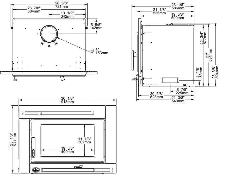 Osburn OB02028K Matrix Wood Insert With Connector And Liner Kit 3 Osburn OB02028K Matrix Wood Insert With Connector And Liner Kit - Image 3