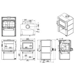 Osburn OB02032 Matrix Wood Stove With Blower -Heating Equipment Store ob02032 specs a 10 20
