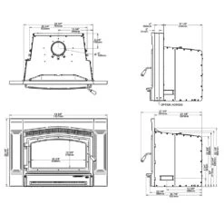 Osburn Matrix 2700 Wood Insert -Heating Equipment Store obo2700 specs a 10 20