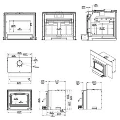 Osburn 3500 Wood Insert -Heating Equipment Store obo3510 specs a 10 20