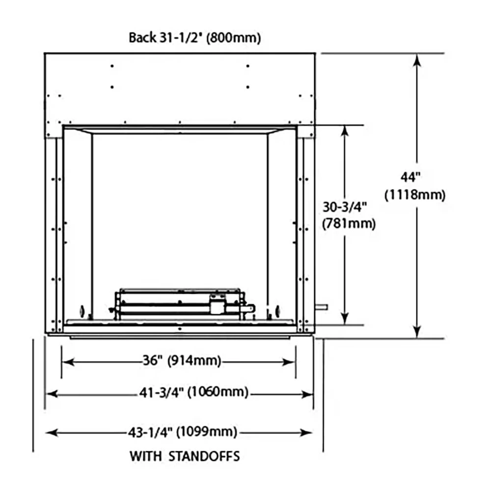 Outdoor Lifestyles Courtyard 36-Inch Outdoor Gas Fireplace 5 Outdoor Lifestyles Courtyard 36-Inch Outdoor Gas Fireplace - Image 5