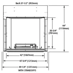Outdoor Lifestyles Courtyard 42-Inch Outdoor Gas Fireplace -Heating Equipment Store odcoug 42 config spec b 06 23