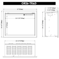 Modern Flames Orion Traditional 26-Inch Built-In Electric Fireplace 8 Modern Flames Orion Traditional 26-Inch Built-In Electric Fireplace -Heating Equipment Store or26 trad spec a 05 23 1