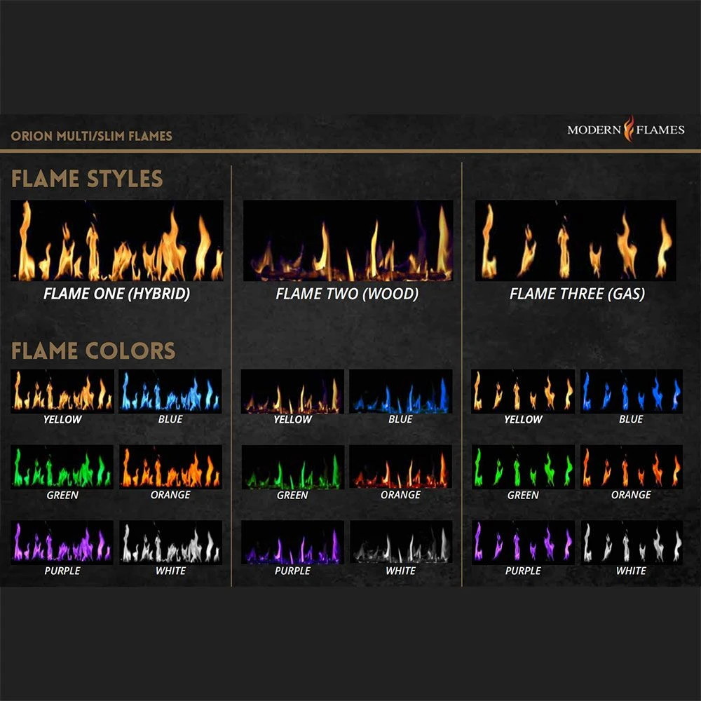 Modern Flames Orion Multi 52-Inch Three-Sided Electric Fireplace With Allwood Wall System 4 Modern Flames Orion Multi 52-Inch Three-Sided Electric Fireplace With Allwood Wall System - Image 4