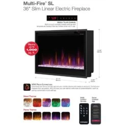 Dimplex PLF3614-XS Multi-Fire SL Built-In Electric Fireplace, 36-Inch 9 Dimplex PLF3614-XS Multi-Fire SL Built-In Electric Fireplace, 36-Inch -Heating Equipment Store plf3614 xs d 12 22