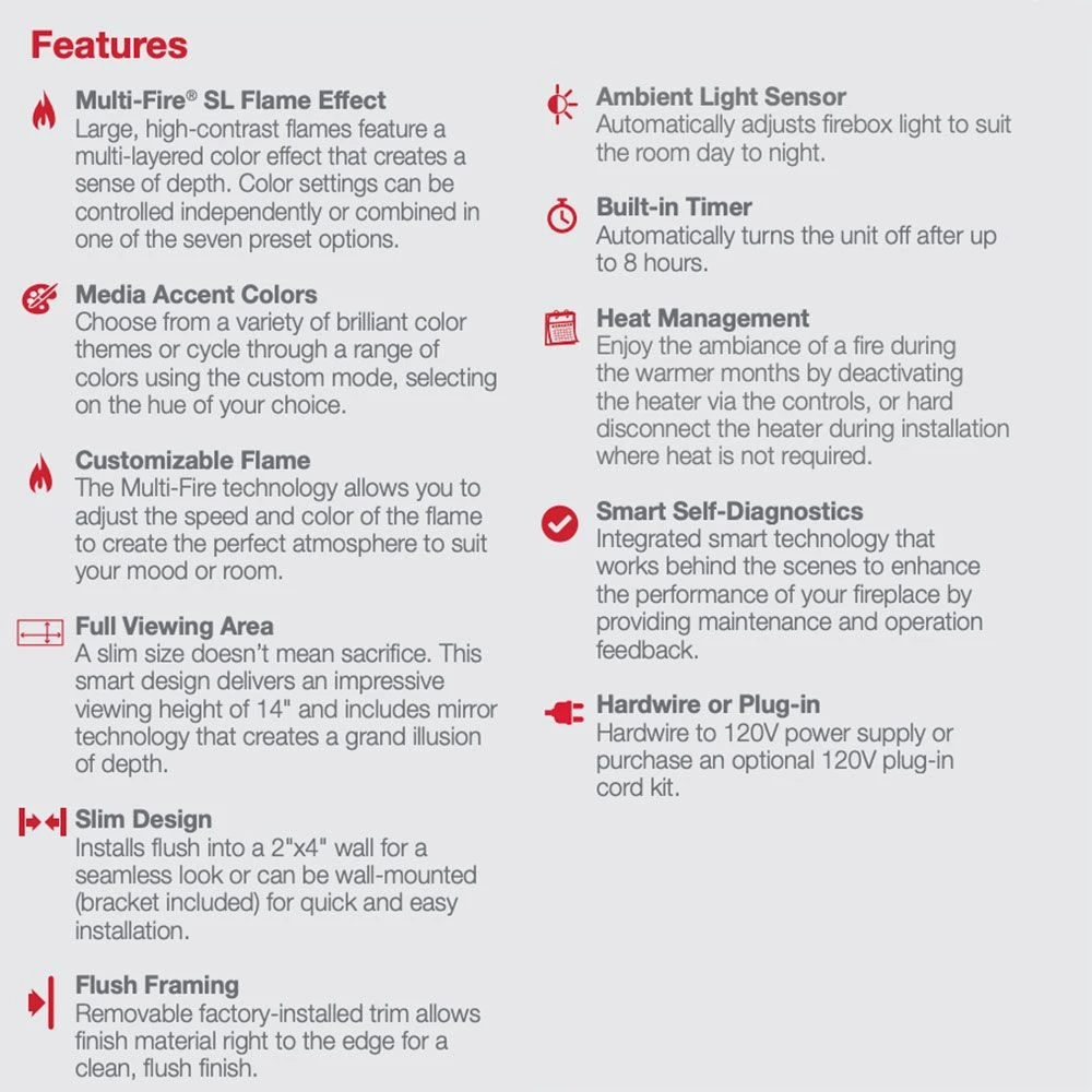 Dimplex PLF3614-XS Multi-Fire SL Built-In Electric Fireplace, 36-Inch 5 Dimplex PLF3614-XS Multi-Fire SL Built-In Electric Fireplace, 36-Inch - Image 5