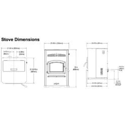 PelPro EPA Certified Pellet Stove With 70 Lb. Hopper (PP70) -Heating Equipment Store pp70 d 10 22