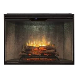 Dimplex Revillusion Electric Fireplace With Weathered Concrete Backer, Front Glass Pane And Plug Kit, 42-Inches