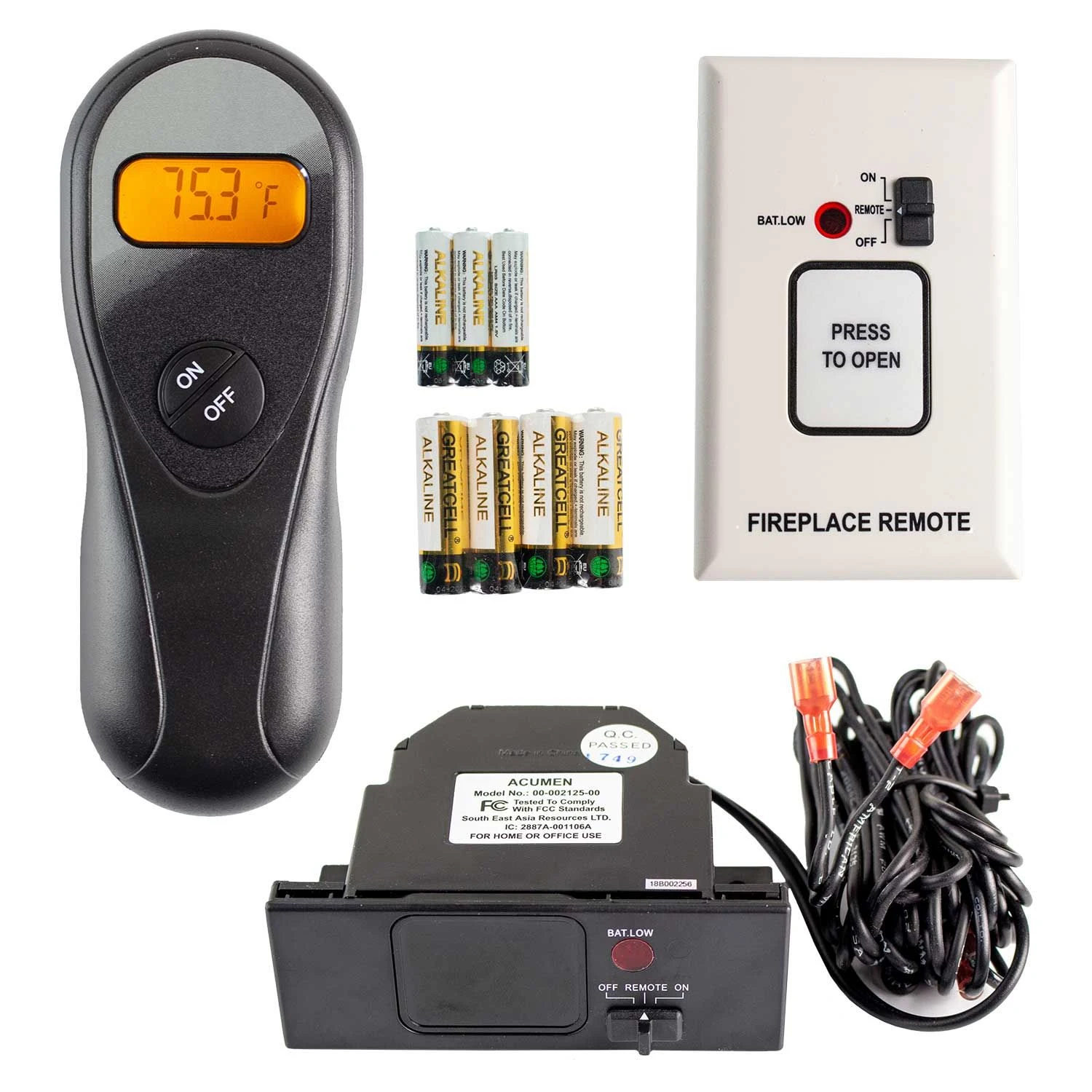 Acumen RCK-IS On/Off Fireplace Remote Control Without Heat Shield 1 Acumen RCK-IS On/Off Fireplace Remote Control Without Heat Shield