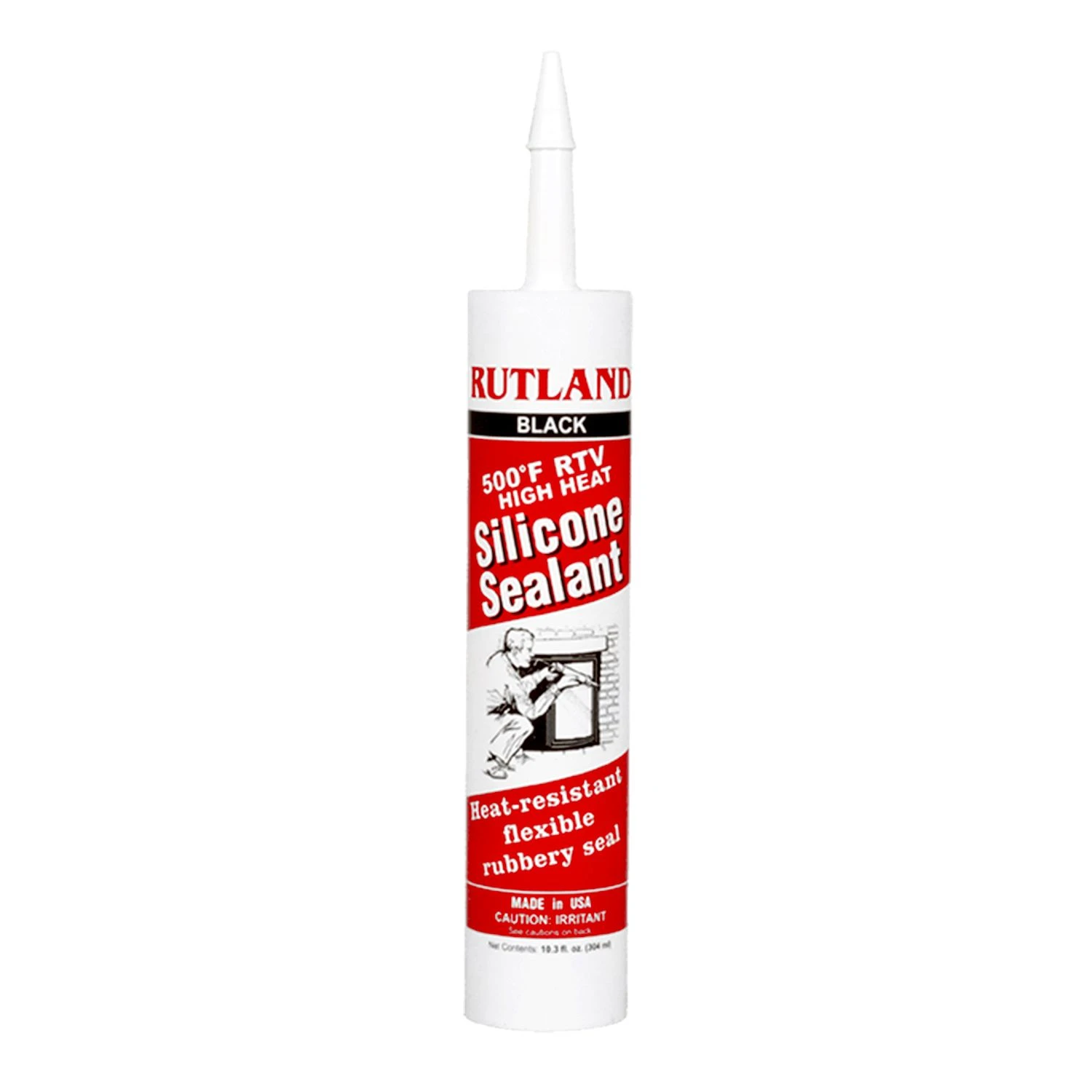 Rutland RD-76 500 Degree F RTV High Heat Silicone, 10.3 Oz Cartridge, Black 1 Rutland RD-76 500 Degree F RTV High Heat Silicone, 10.3 Oz Cartridge, Black