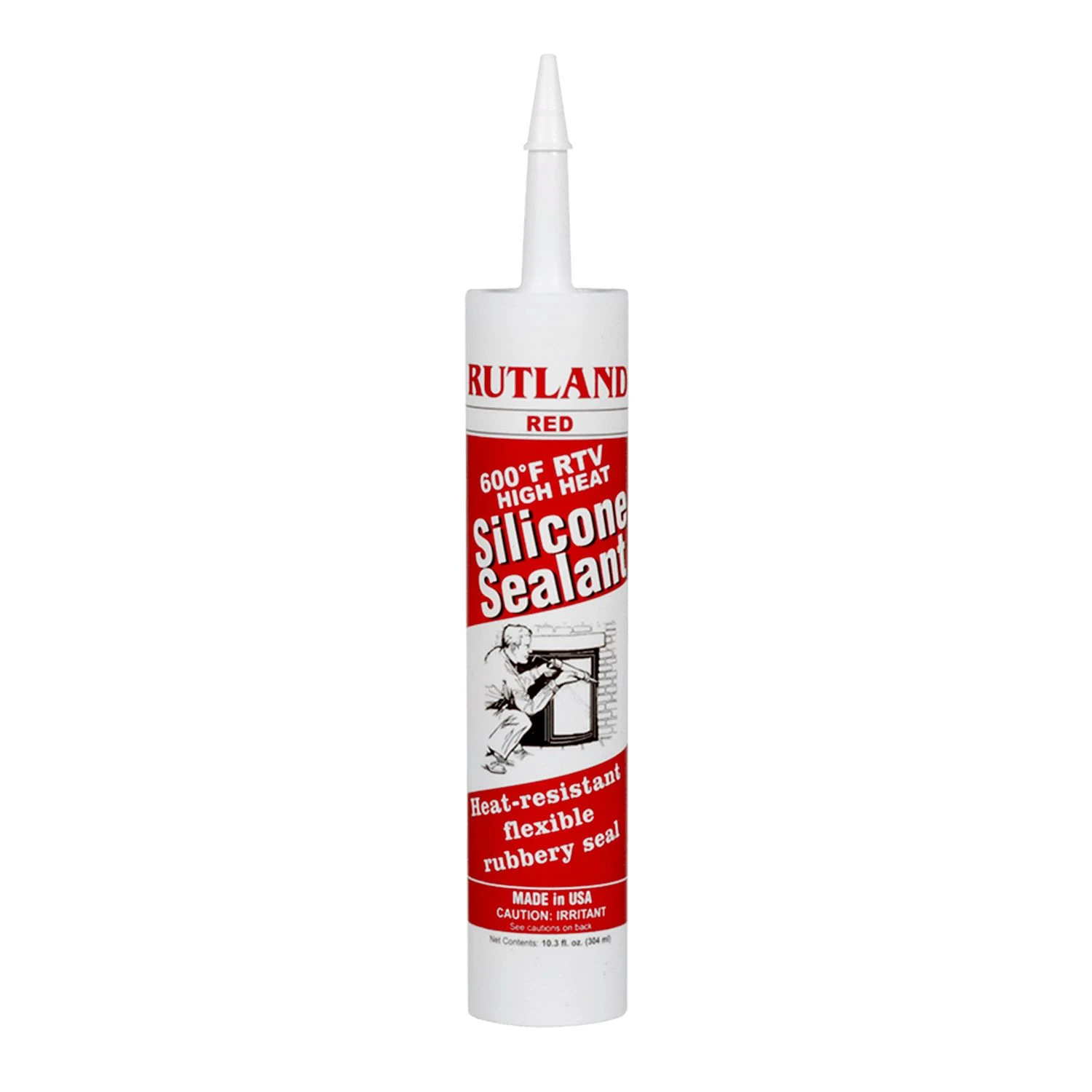 Rutland RD-76R 600 Degree F RTV Silicone Sealant, 10.3 Oz Cartridge, Red 1 Rutland RD-76R 600 Degree F RTV Silicone Sealant, 10.3 Oz Cartridge, Red