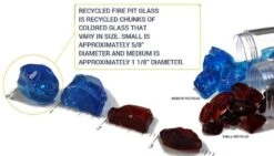 American Fire Glass 3/4-Inch Recycled Fire Glass, 10-Pounds, Light Blue 8 American Fire Glass 3/4-Inch Recycled Fire Glass, 10-Pounds, Light Blue -Heating Equipment Store recycled fire size