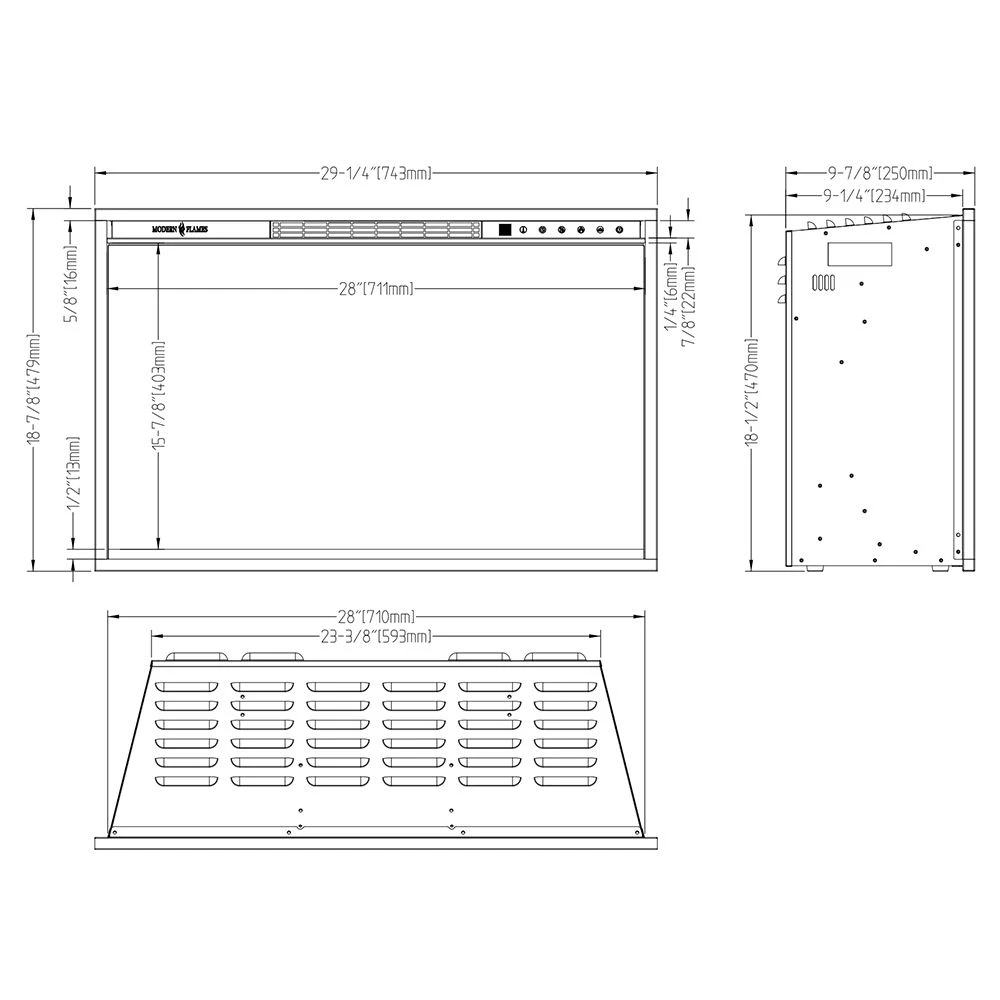 Modern Flames RS-2621 RedStone 26-Inch Electric Fireplace Insert 4 Modern Flames RS-2621 RedStone 26-Inch Electric Fireplace Insert - Image 4