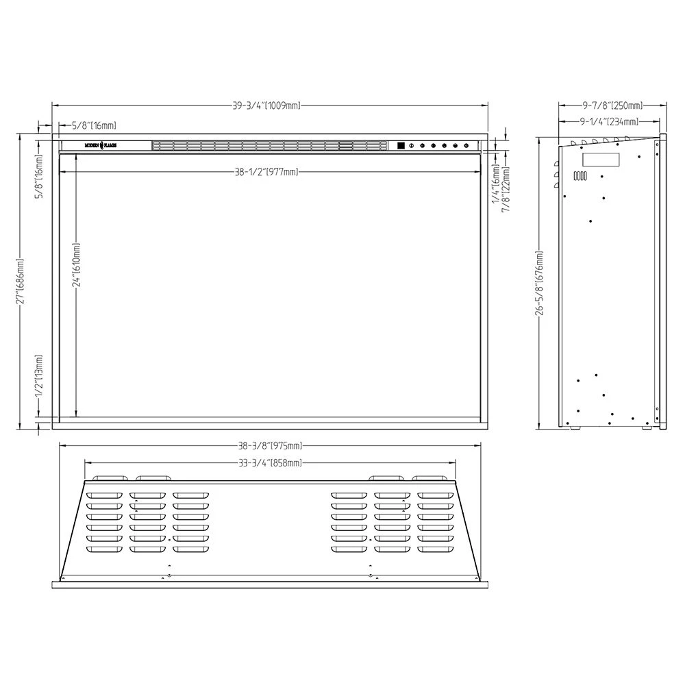 Modern Flames RS-4229 RedStone 42-Inch Built-In Electric Fireplace 3 Modern Flames RS-4229 RedStone 42-Inch Built-In Electric Fireplace - Image 3