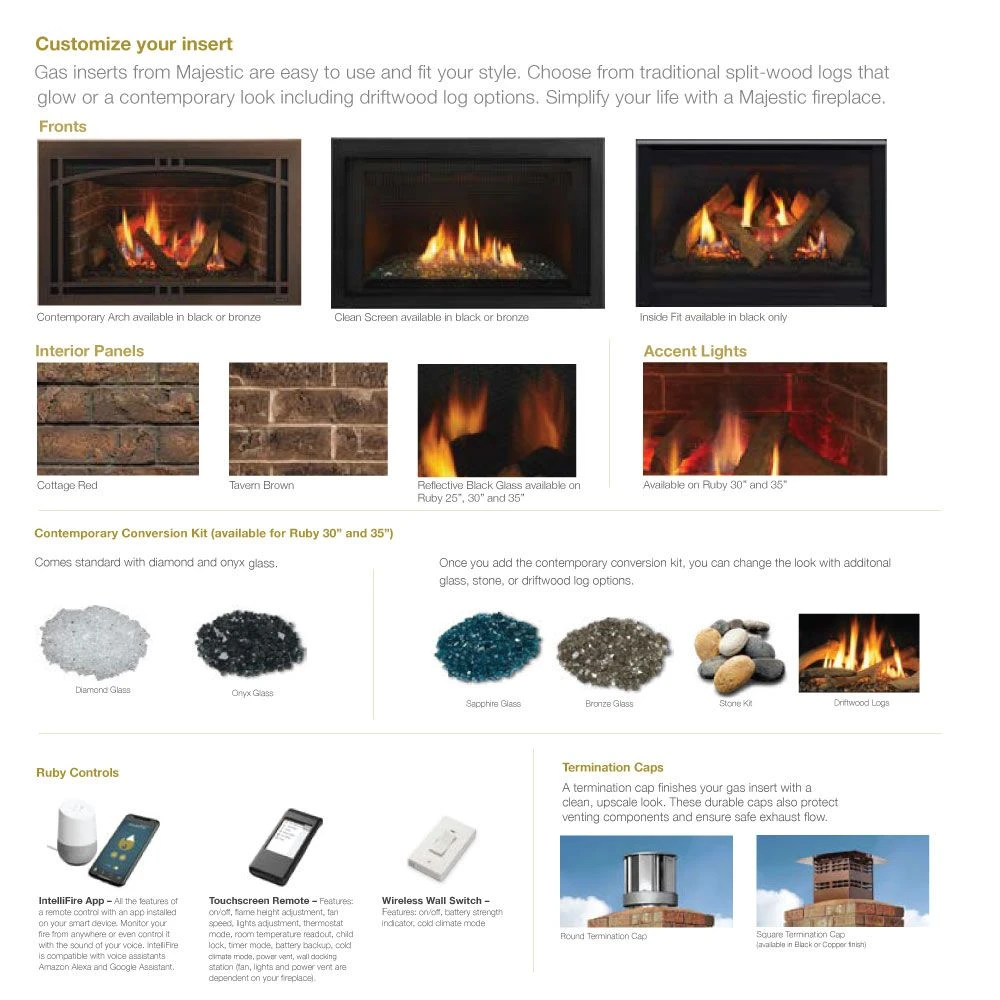 Majestic RUBY35I Ruby 35-Inch Direct Vent Gas Insert 6 Majestic RUBY35I Ruby 35-Inch Direct Vent Gas Insert - Image 6