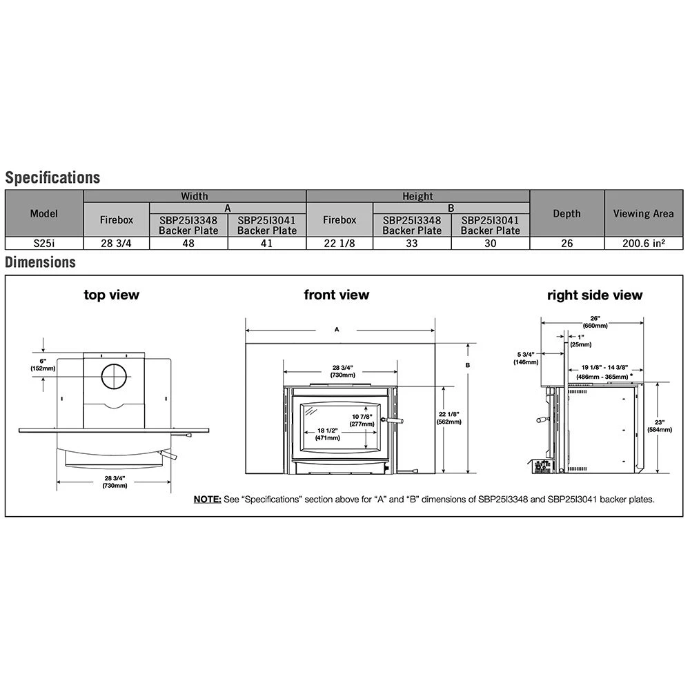 Napoleon S25i S Series Wood Fireplace Insert With Blower 8 Napoleon S25i S Series Wood Fireplace Insert With Blower - Image 8