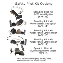 Real Fyre CHD Charred Oak Vented Gas Log Set, ANSI Certified -Heating Equipment Store safety pilot kit ansi options epk2