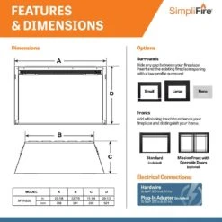 SimpliFire SF-INS30-IN 30-Inch Electric Fireplace Insert 10 SimpliFire SF-INS30-IN 30-Inch Electric Fireplace Insert -Heating Equipment Store sf ins30 e 07 23 1