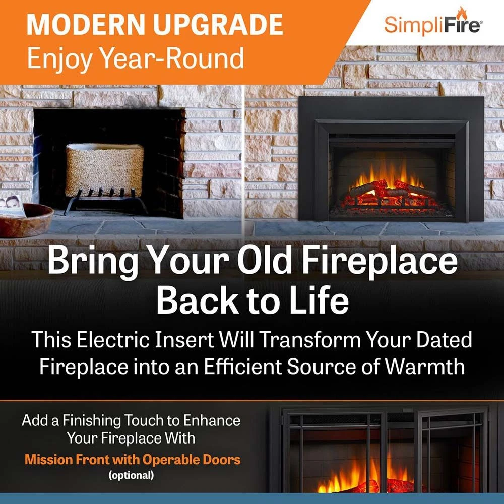 SimpliFire SF-INS35 35-Inch Built-In Electric Fireplace 2 SimpliFire SF-INS35 35-Inch Built-In Electric Fireplace - Image 2