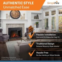 SimpliFire SF-INS35-IN 35-Inch Electric Fireplace Insert 8 SimpliFire SF-INS35-IN 35-Inch Electric Fireplace Insert -Heating Equipment Store sf ins35 c 07 23