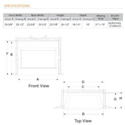 Monessen VFI33L Solstice 33-Inch Vent-Free Gas Insert With Log Set 7 Monessen VFI33L Solstice 33-Inch Vent-Free Gas Insert With Log Set -Heating Equipment Store solstice specs a 01 21