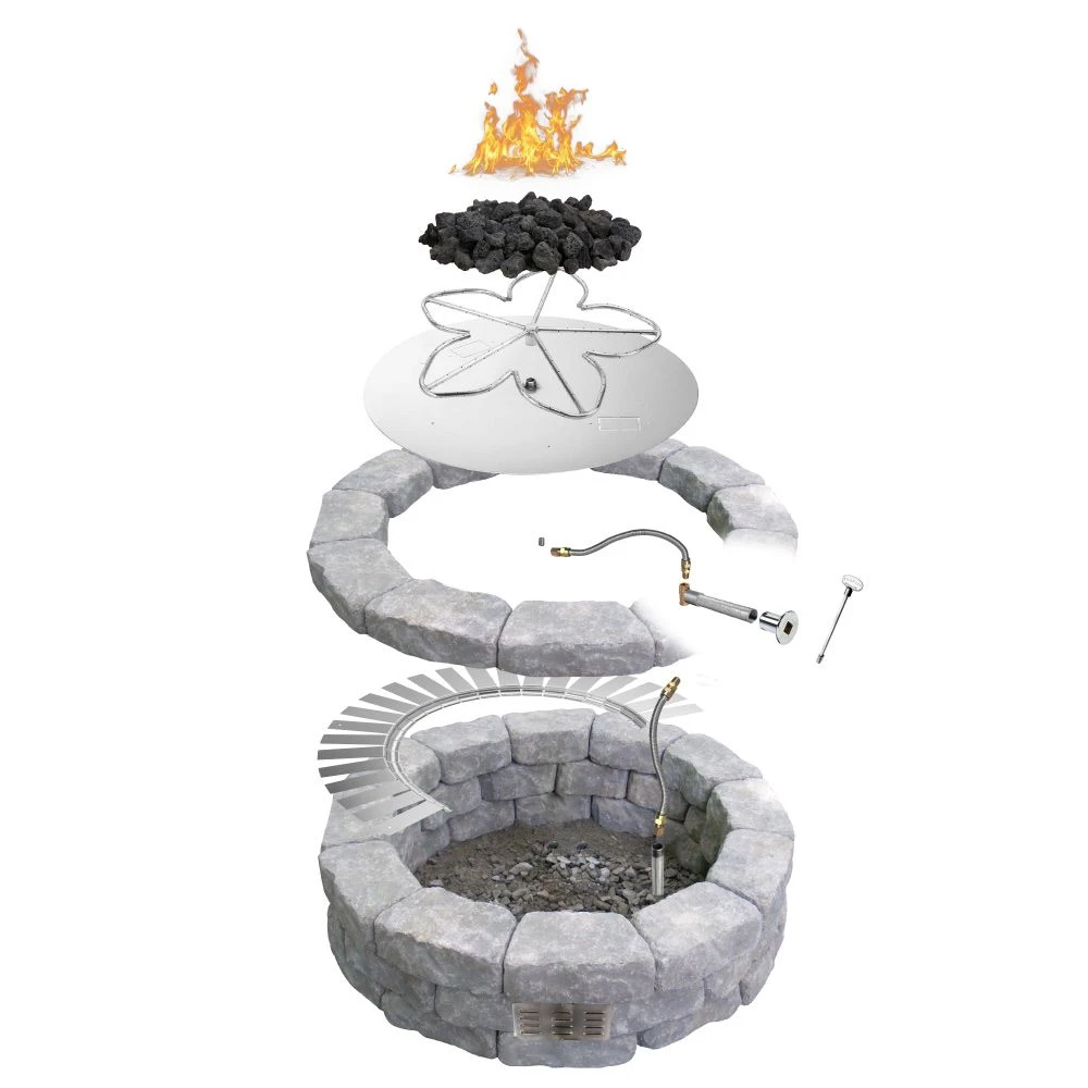 Spotix 1/2-Inch Flex Line And Key Valve Natural Gas Fire Pit Installation Kit 3 Spotix 1/2-Inch Flex Line And Key Valve Natural Gas Fire Pit Installation Kit - Image 3