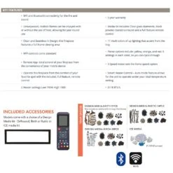 Amantii Symmetry Bespoke Extra Tall 74-Inch Indoor/Outdoor Built-In Smart Electric Fireplace -Heating Equipment Store sym 50 xt bespoke feat a 02 22
