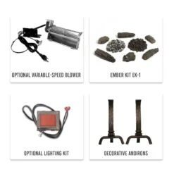 Empire White Mountain Hearth DVCX42FP Tahoe Clean-Face Direct Vent Luxury Gas Fireplace, 42-Inches -Heating Equipment Store tahoe luxury optional parts 11 19