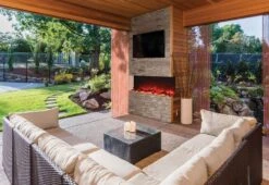 Amantii Tru-View XL Extra Tall Indoor/Outdoor Built-In 3-Sided Smart Electric Fireplace