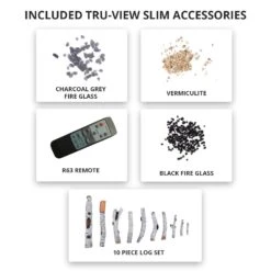 Amantii Tru-View Slim Indoor/Outdoor Built-In 3-Sided Smart Electric Fireplace 8 Amantii Tru-View Slim Indoor/Outdoor Built-In 3-Sided Smart Electric Fireplace -Heating Equipment Store tru view slim accessories 04 20