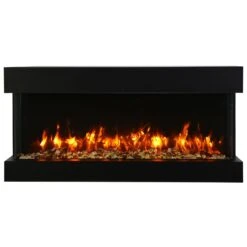 Amantii Tru-View Slim Indoor/Outdoor Built-In 3-Sided Smart Electric Fireplace