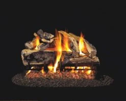 Real Fyre CHRRSO Charred Rugged Split Oak Vented Gas Log Set