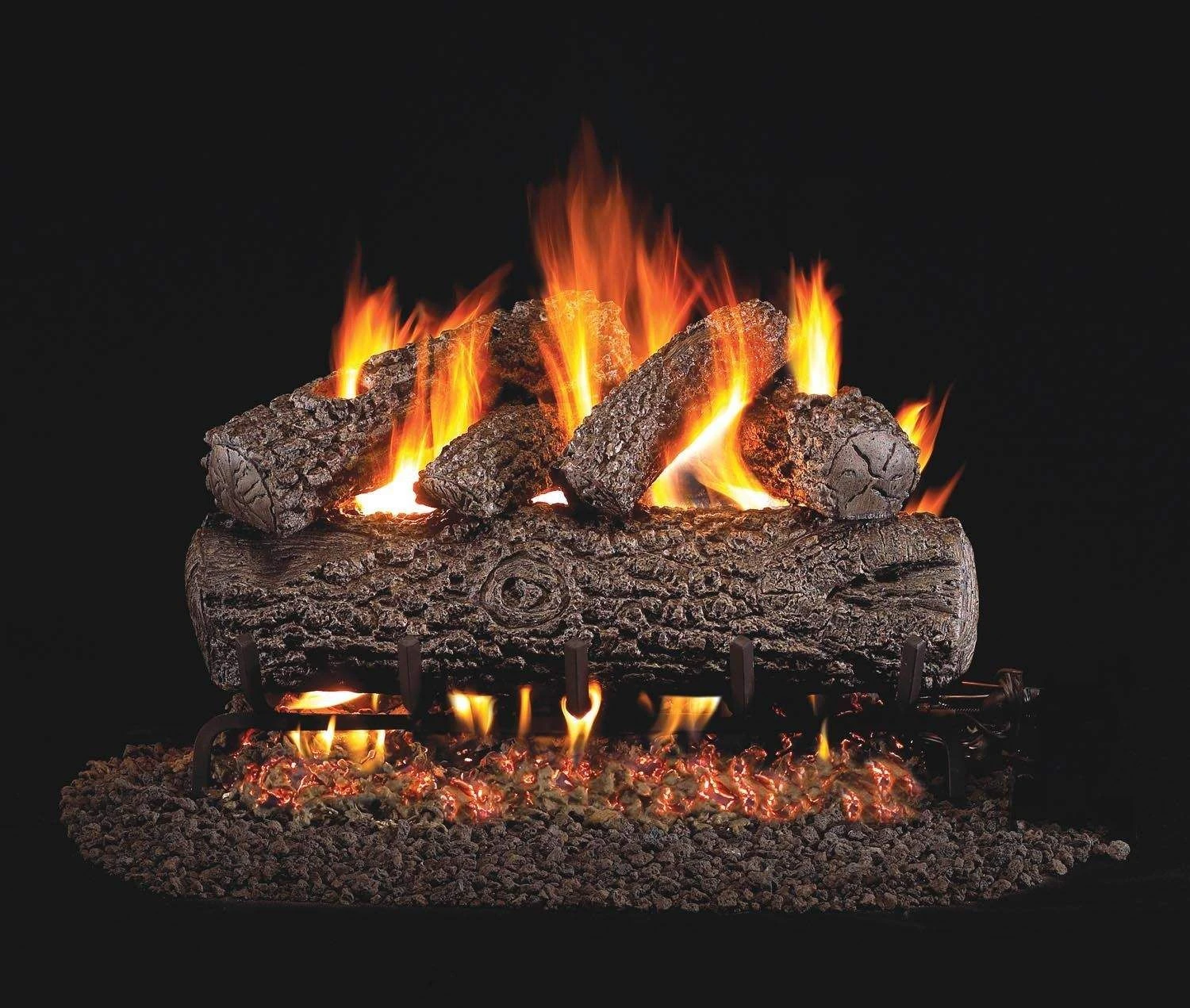 Real Fyre PO Post Oak Vented Gas Log Set 1 Real Fyre PO Post Oak Vented Gas Log Set