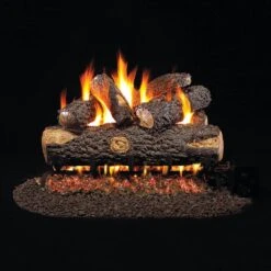 Real Fyre WO Woodland Oak Vented Gas Log Set, Stainless Steel, ANSI Certified