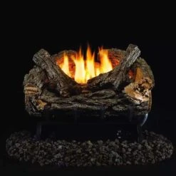 Real Fyre VO8E Valley Oak Ventless Gas Log Set, ANSI Certified