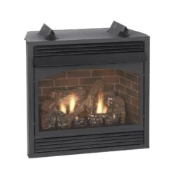 Empire White Mountain Hearth VFP32BPxx Vail Ventless Premium Fireplace With Gas Log Set, 32-Inches