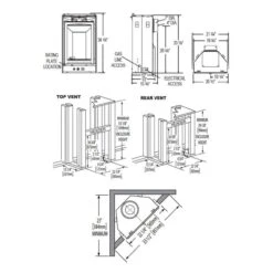 Napoleon GD19N-2 Vittoria Series Electronic Ignition Direct Vent Gas Fireplace -Heating Equipment Store vittoria dimensions