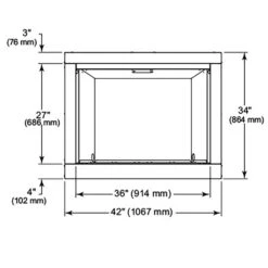 Outdoor Lifestyles Vesper 36-Inch Outdoor Gas Fireplace -Heating Equipment Store vofb36 config spec b 06 23