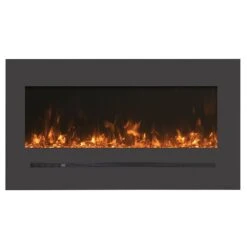 Amantii WM-FML Wall Mount/Built-In Electric Fireplace With Steel Surround