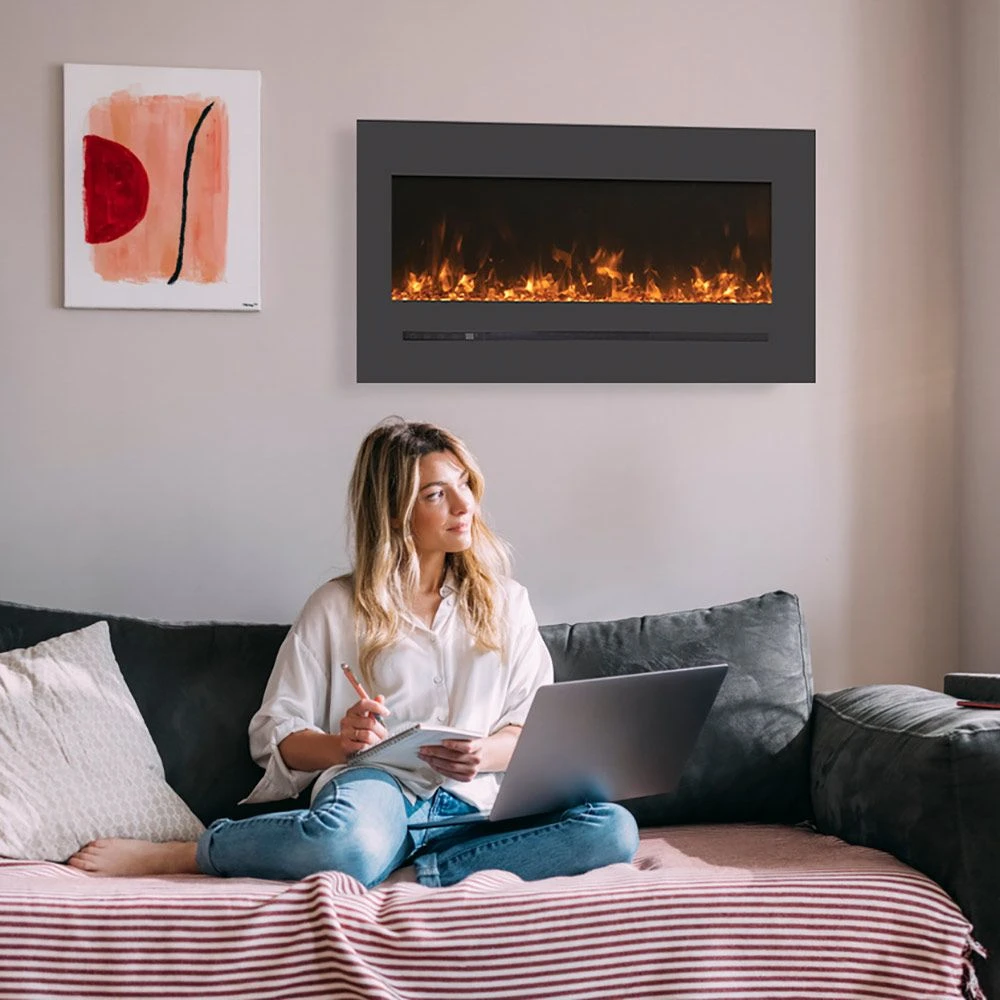 Amantii WM-FML Wall Mount/Built-In Electric Fireplace With Steel Surround 2 Amantii WM-FML Wall Mount/Built-In Electric Fireplace With Steel Surround - Image 2