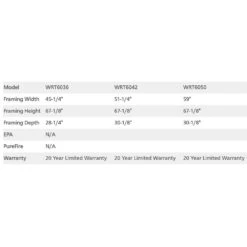 Superior 50-Inch Masonry Wood Burning Fireplace (WRT6050) 10 Superior 50-Inch Masonry Wood Burning Fireplace (WRT6050) -Heating Equipment Store wrt6036 e 08 21