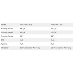 Superior 42-Inch Wood Burning Fireplace (WT2042) 9 Superior 42-Inch Wood Burning Fireplace (WT2042) -Heating Equipment Store wt2036 e 08 21