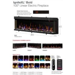 Dimplex XLF10017-XD IgniteXL Bold Deep Built-In Linear Electric Fireplace, 100-Inch 9 Dimplex XLF10017-XD IgniteXL Bold Deep Built-In Linear Electric Fireplace, 100-Inch -Heating Equipment Store xlf10017 xd d 12 22