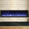 Remii 1027xx-XS Extra Slim Indoor Built-In Electric Fireplace With Black Steel Surround